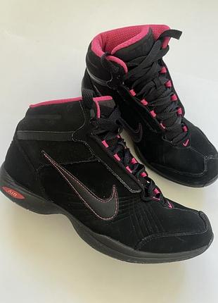 Оригінальні високі кросівки nike air blazin sister mid для дівчинки чорні рожеві демісезон розмір 38