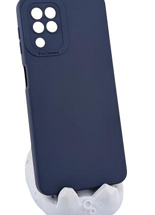Чохол pro camera для samsung galaxy a22 / a225 бампер із мікрофіброю синій