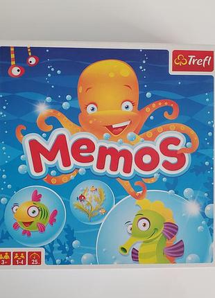 Нова настільна гра trefl memos морські тваринки / меморі