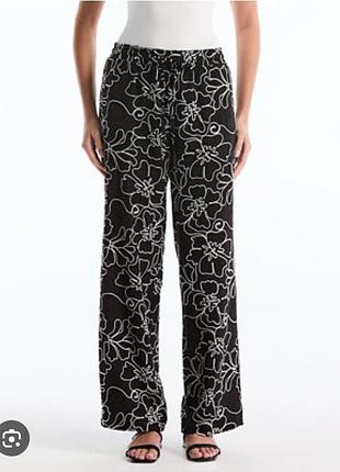 ​піжамні штани marks & spencer з квітковим принтом (р. 16 / eur 44)
