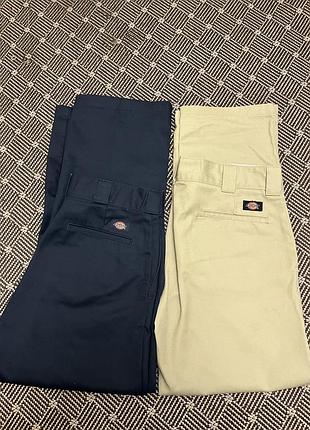 Штани dickies прямого крою, комплект 2 шт (темно-сині та бежеві)