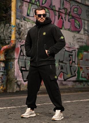 Зимний флисовый костюм si polartec polartec black рн4243