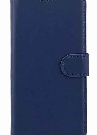 Чехол книжка leather flip для samsung galaxy m34 5g /m346 на магните с подставкой синий