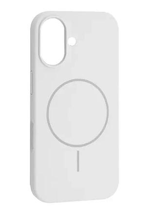 Чохол silicone case with magsafe for iphone 16 white