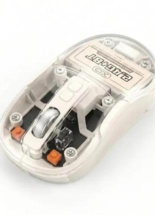Комп ютерна мишка xo m16 silent wireless dual-mode transparent білий