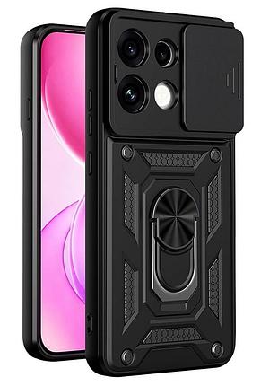Чехол fiji camera defence для oppo reno16 f / reno16 fs бампер с защитой камеры и подставкой black