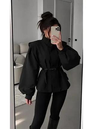 Тренч жіночий чорний р. l xl