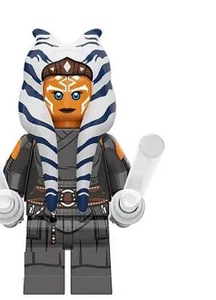 Конструктор фигурка человечки звёздные войны star wars асока тано art3153