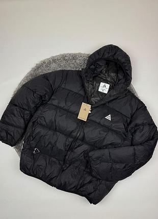 Пуховик nike acg зимняя дута куртка найк асг черная с логотипом xxl