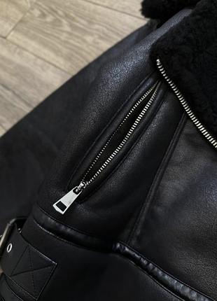 Дубленка авиатор косуха zara размер s 7