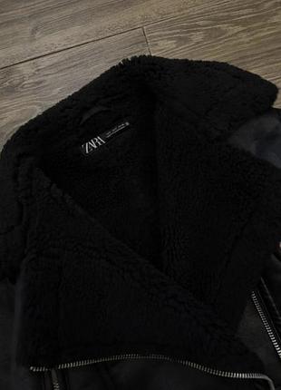 Дубленка авиатор косуха zara размер s 6