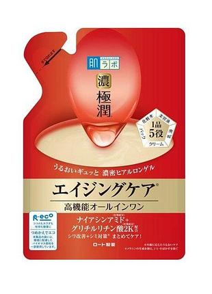 Rohto hada labo gokujyun firming perfect gel refill зволожуючий гель все в одному з ніацинамідом, рефіл 80 г