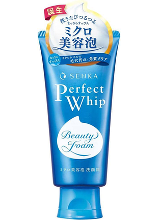 Shiseido senka perfect whip амінокислотна пінка для вмивання з гідролізатом шовку та гіалуроновою кислотою, 120 г