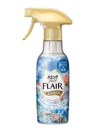 Kao humming flair mist flower harmony дезодорирующий спрей для одежды, цветочная гармония, 270 мл