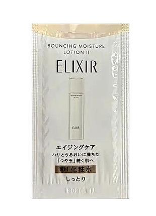 Shiseido elixir bouncing moisture lotion ii увлажняющий, выравнивающий тон антивозрастной лифтинг-лосьон, 2 мл