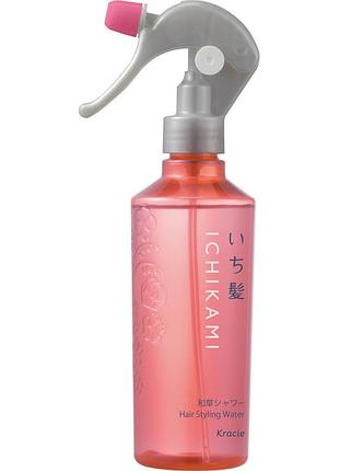 Kracie ichikami hair & scalp moisturizing japanese herbal shower спрей для волосся та шкіри голови, термозахист, 250 мл