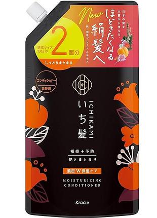 Kracie ichikami dense double moisture care conditioner кондиціонер для зволоження і блиску волосся, поповнення 660 г