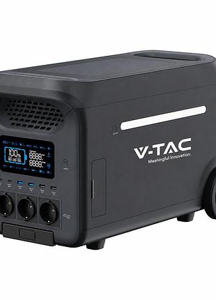 Портативна зарядна станція v-tac 3000w-eu 3000 вт 2560 вт·год lifepo4 з дбж та wi‑fi