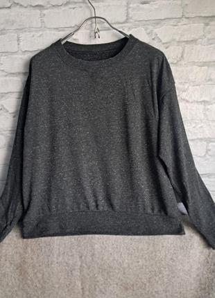 Стильный базовый свитшот графитового (темно-серого) цвета размер l-xl