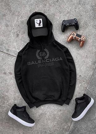 Черное худи balenciaga s-xxl демисезонное