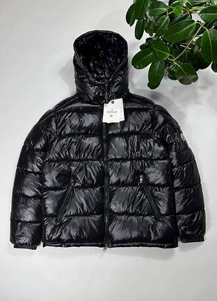 Moncler пуховик чорний зимовий, доступні xl, xxl