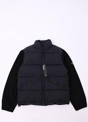 Черная куртка-бомбер stone island s-xl