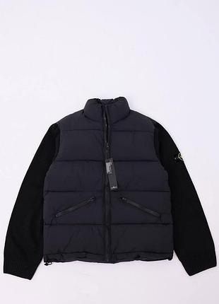 Черный бомбер stone island s-xl
