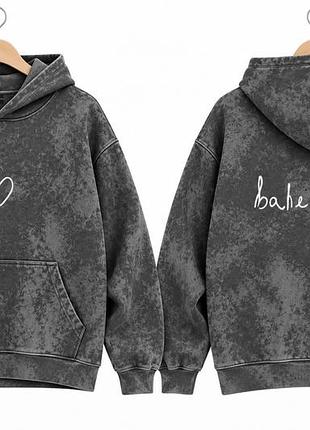Трикотажне худі balenciaga сіре з виварюванням xs-xxl