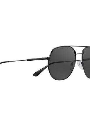 Сонцезахисні окуляри prada black square aviator чорні металеві