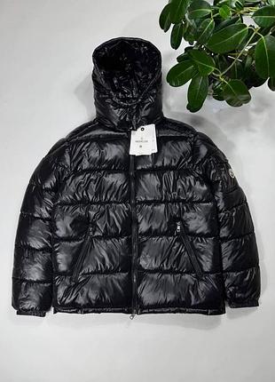 Чорний зимовий пуховик moncler розмір xl і xxl