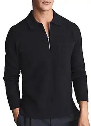 Чоловічий вовняний джемпер поло reiss styler half-zip wool jumper, розмір m
