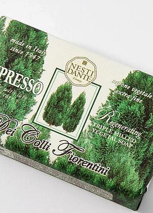 Italy,nesti dante fiorentini cypress tree, unisex нишевое органическое парфюмированное мыло для лица,волос/ флорентийское,  можжевельник, сосна, ель