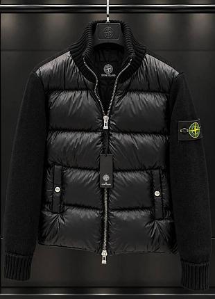 Куртка черного цвета stone island s l xl
