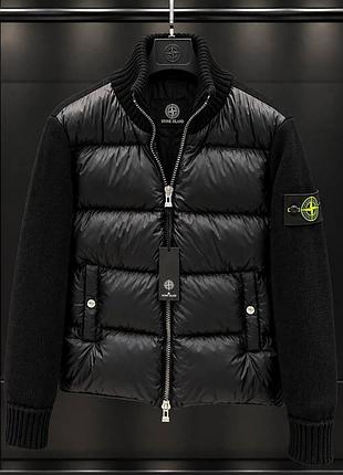 Черная курточка stone island