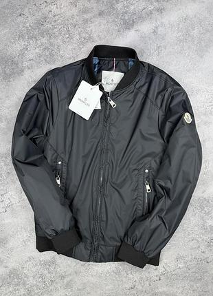 Куртка moncler чоловіча демісезонна чорна l, xl, xxl