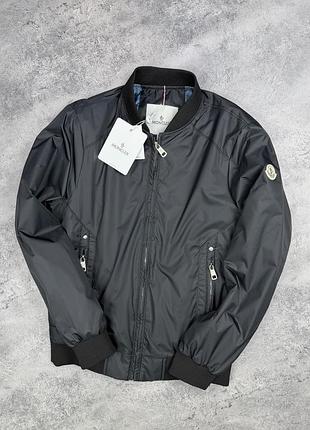 Moncler чоловіча демісезон куртка чорна l, xl, xxl