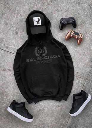 Худи balenciaga черного цвета s-xxl демисезон