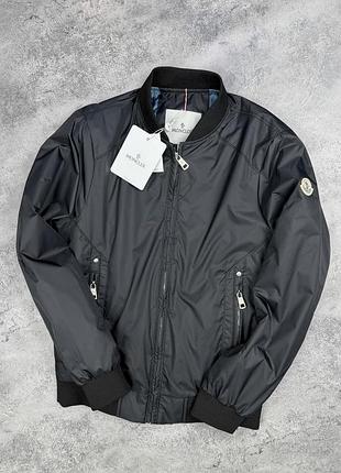 Чорна куртка moncler для чоловіків демісезон l, xl, xxl