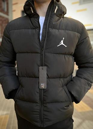 Зимова модель куртки jordan чорна s-xxl
