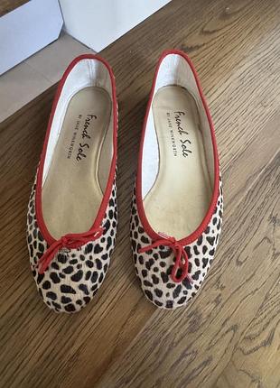 Балетки жіночі french sole леопардові шкіряні