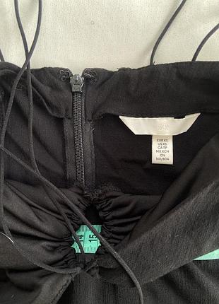 Черное мини-платье h&m, размеро s, xs 7