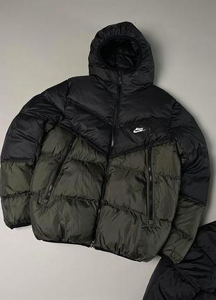 Пуховик зимовий nike nsw хакі, розмір xl та xxl