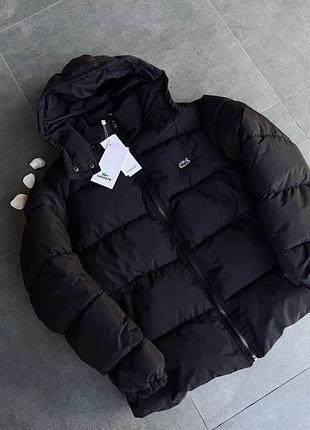 Lacoste чорна чоловіча зимова куртка розмір s-xxl
