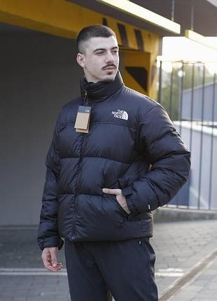 Чорний пуховик зимовий the north face 700 nuptse s-xl