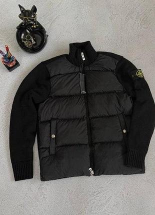 Черная куртка stone island s, l, xl