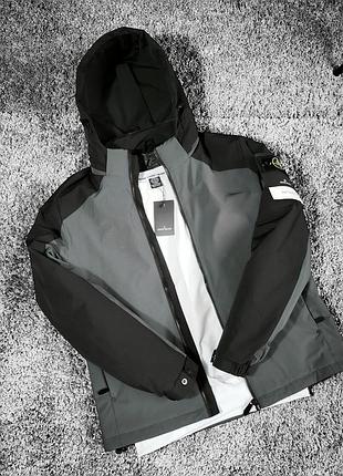 Stone island черная с графитовой курткой xl 2xl весеннее осень