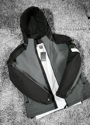 Stone island куртка черная и графитовая xl 2xl на весну / осень