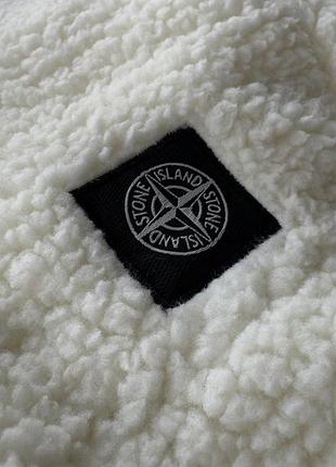 Зимняя двусторонняя куртка stone island черно-белая s-3xl