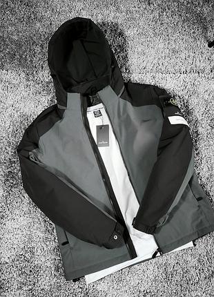 Stone island куртка графит с черным xl 2xl весна и осень