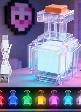 Светодиодный rgb-ночник «зелье» с изменением цветов — usb-светильник